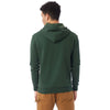 Alternative Apparel Men's Varsity Green Eco Cozy Fleece Pullover Hooded Sweatshirt
