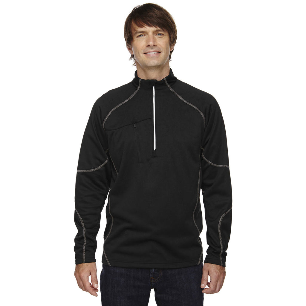 North End Men's Black Catalyst Performance Half-Zip