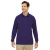 Core 365 Men's Campus Purple Pinnacle Performance Long-Sleeve Pique Polo