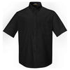 Core 365 Men's Black Optimum Short-Sleeve Twill Shirt