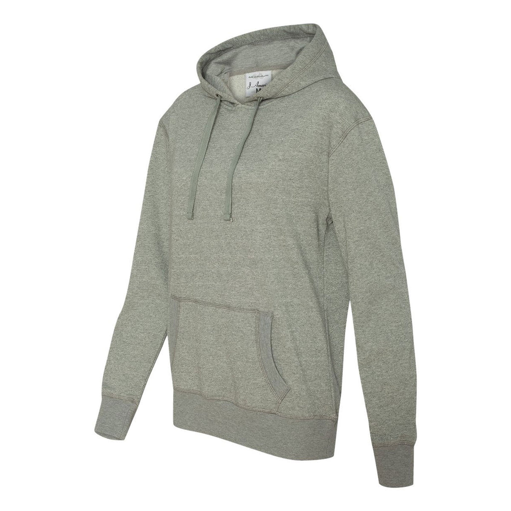 J. America Women's Oxford/Silver Glitter French Terry Hooded Pullover