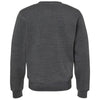 J. America Men's Black Triblend Triblend Fleece Crewneck Sweatshirt