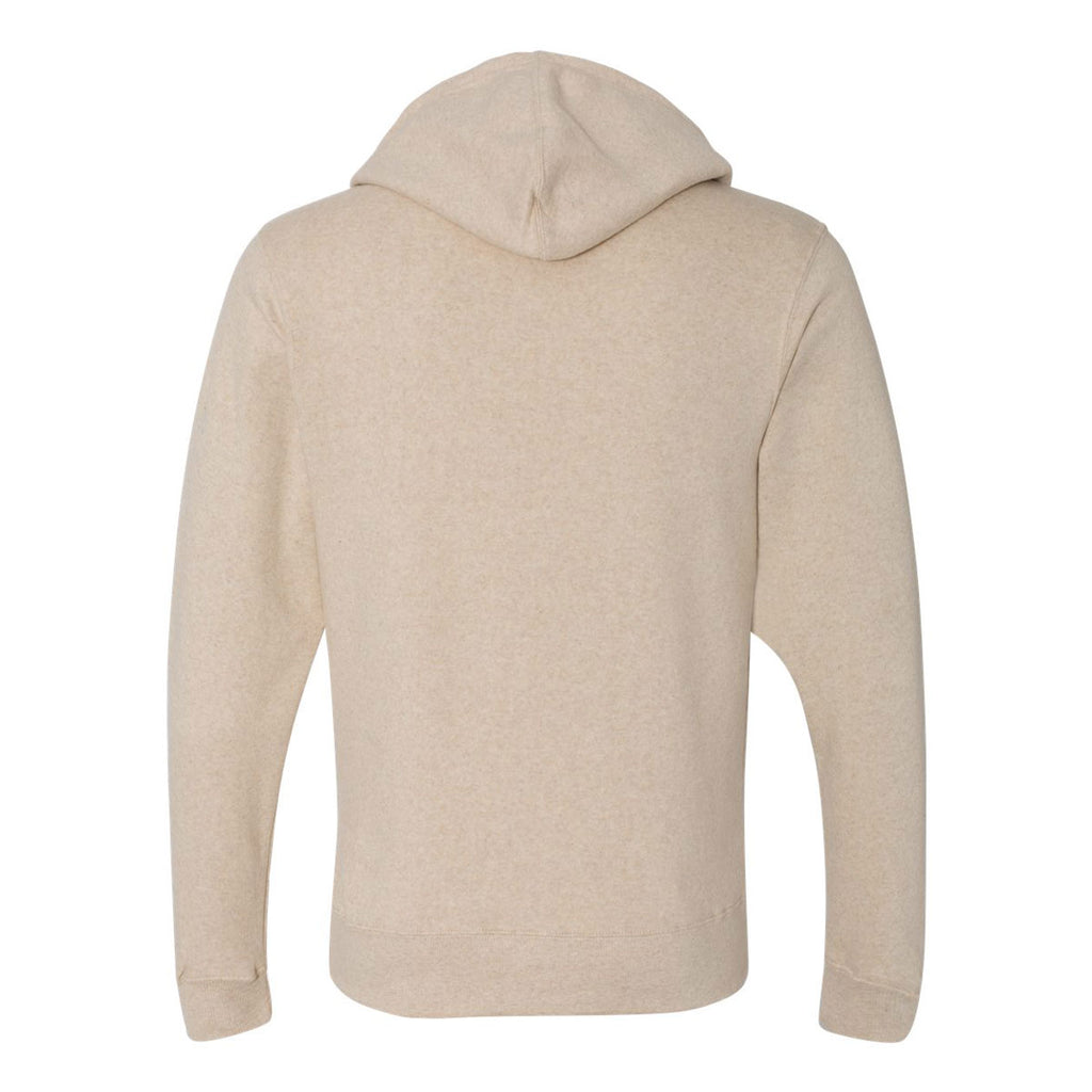 J. America Men's Oatmeal Triblend Triblend Hooded Pullover Sweatshirt