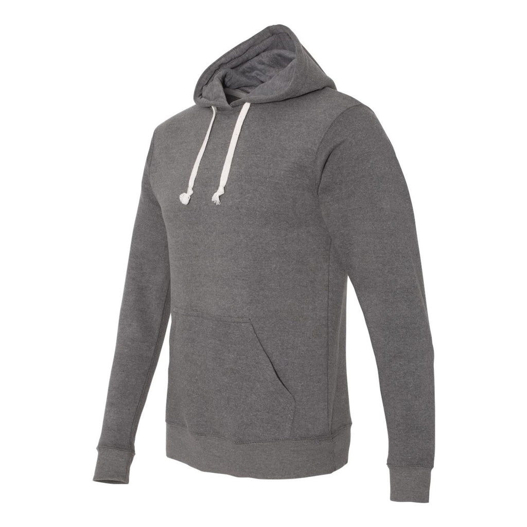 J. America Men's Smoke Triblend Triblend Hooded Pullover Sweatshirt