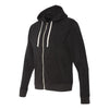 J. America Men's Solid Black Triblend Triblend Hooded Full-Zip Sweatshirt