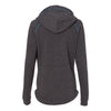 J. America Women's Electric Blue Half-Zip Triblend Hooded Pullover Sweatshirt