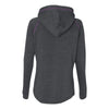 J. America Women's Magenta Half-Zip Triblend Hooded Pullover Sweatshirt