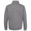 J. America Men's Charcoal Heather Quilted Snap Pullover