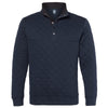 J. America Men's Navy Quilted Snap Pullover
