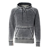 J. America Men's Dark Smoke Vintage Zen Fleece Hooded Pullover Sweatshirt