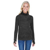 J. America Women's Twisted Black Vintage Zen Fleece Cowl Neck Sweatshirt