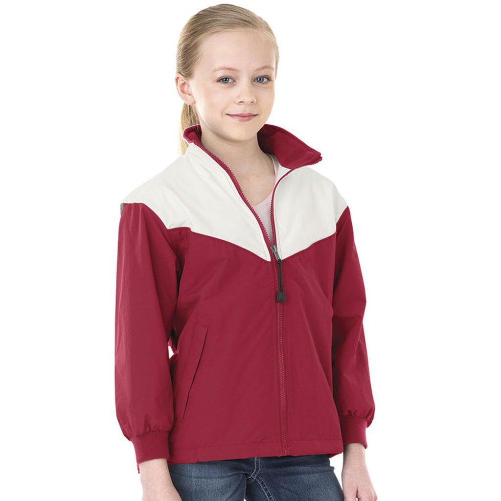 Charles River Youth Red/White Championship Jacket