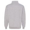 Bayside Men's Dark Ash USA-Made Quarter Zip Pullover Sweatshirt