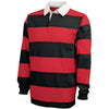 Charles River Men's Black/Red Classic Rugby Shirt