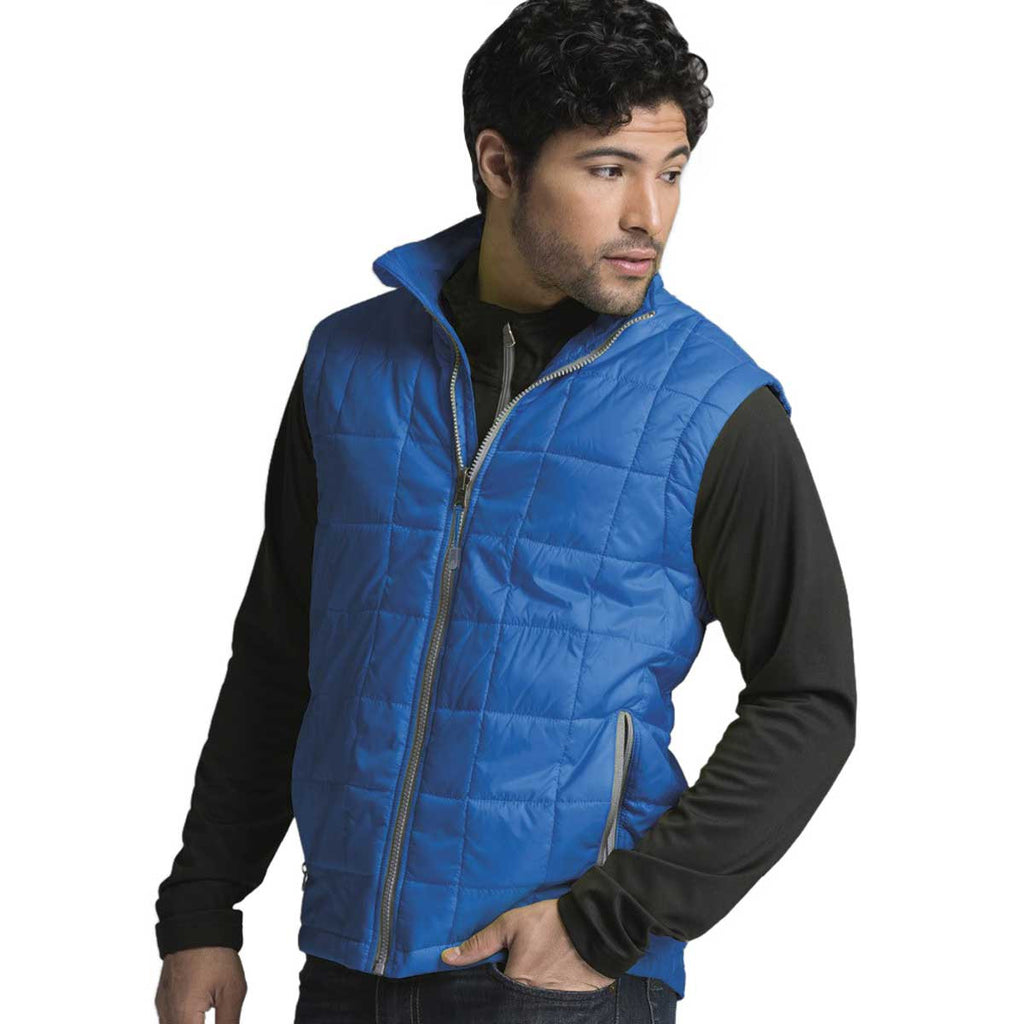 Charles River Men's Cobalt/Grey Radius Quilted Vest