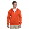 Jerzees Men's Burnt Orange 8 Oz. Nublend Fleece Full-Zip Hood