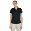 adidas Golf Women's ClimaLite Black S/S Textured Polo