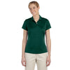 adidas Golf Women's ClimaLite Forest Green S/S Textured Polo