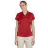 adidas Golf Women's ClimaLite University Red S/S Textured Polo