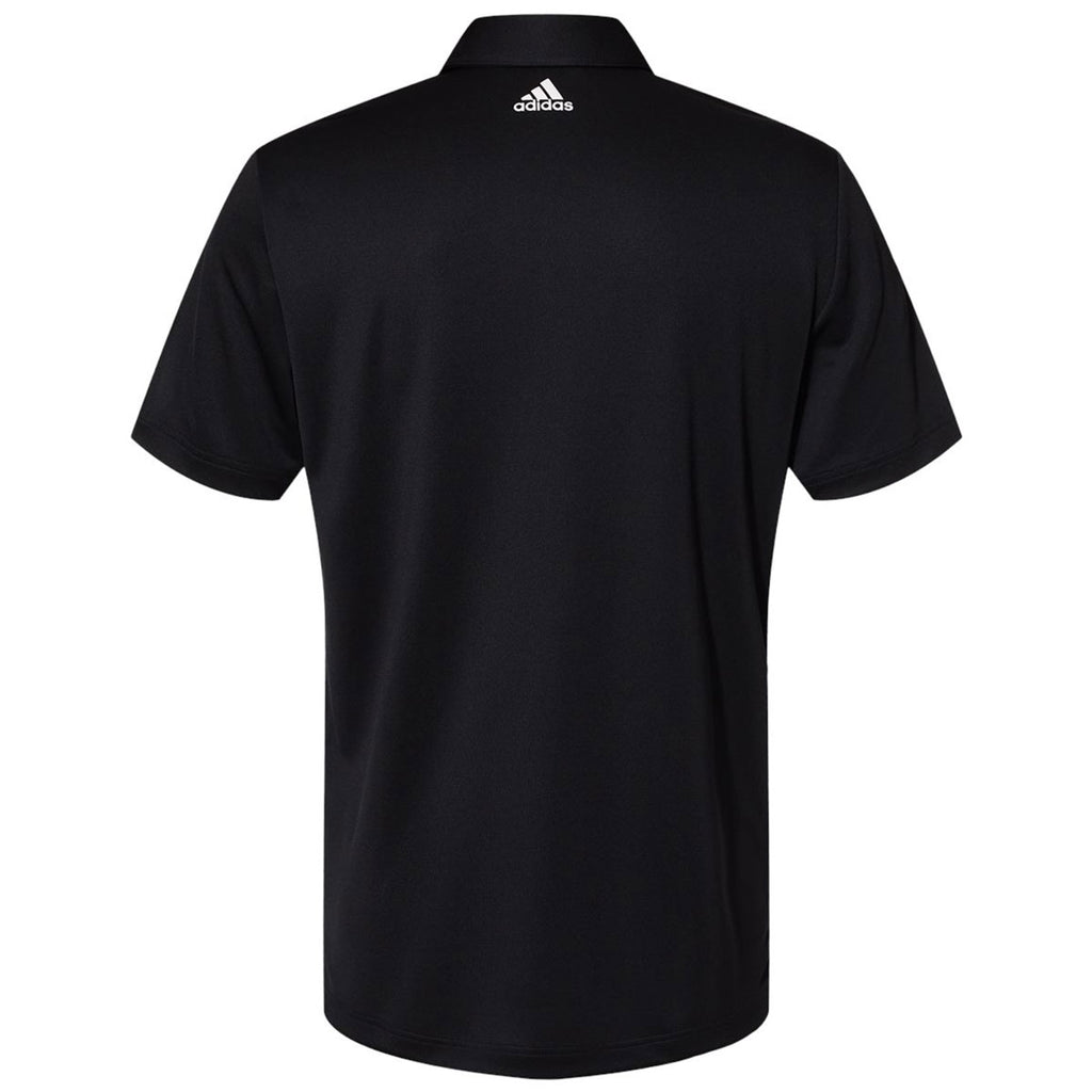adidas Men's Black/White Floating 3-Stripes Sport Shirt