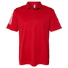 adidas Men's Team Power Red/White Floating 3-Stripes Sport Shirt
