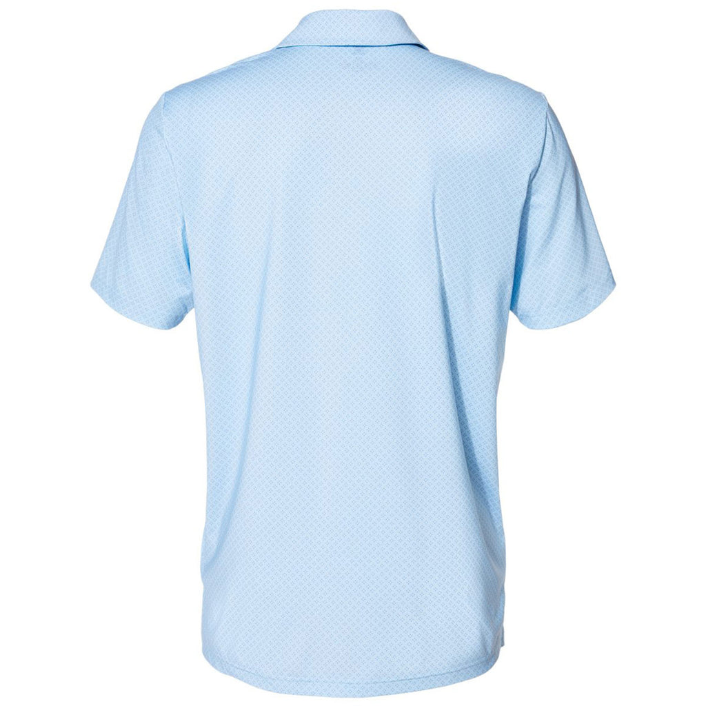 adidas Men's Glow Blue/White/Navy Diamond Dot Print Sport Shirt