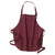 Port Authority Maroon Medium Length Apron with Pouch Pockets