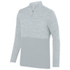 Augusta Sportswear Men's Silver Shadow Tonal Heather Quarter-Zip Pullover