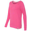 Champion Women's Lotus Pink Heather Originals French Terry Boat Neck Sweatshirt
