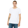 Bella + Canvas Men's White Jersey Raw Neck T-Shirt