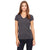 Bella + Canvas Women's Dark Grey Heather Jersey Short-Sleeve V-Neck T-Shirt