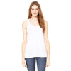 Bella + Canvas Women's White Flowy Racerback Tank