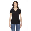 American Apparel Women's Black Poly-Cotton Short Sleeve Crewneck T-Shirt