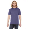 American Apparel Unisex Heather Imperial Purple Poly-Cotton Short Sleeve Crewneck T-Shirt