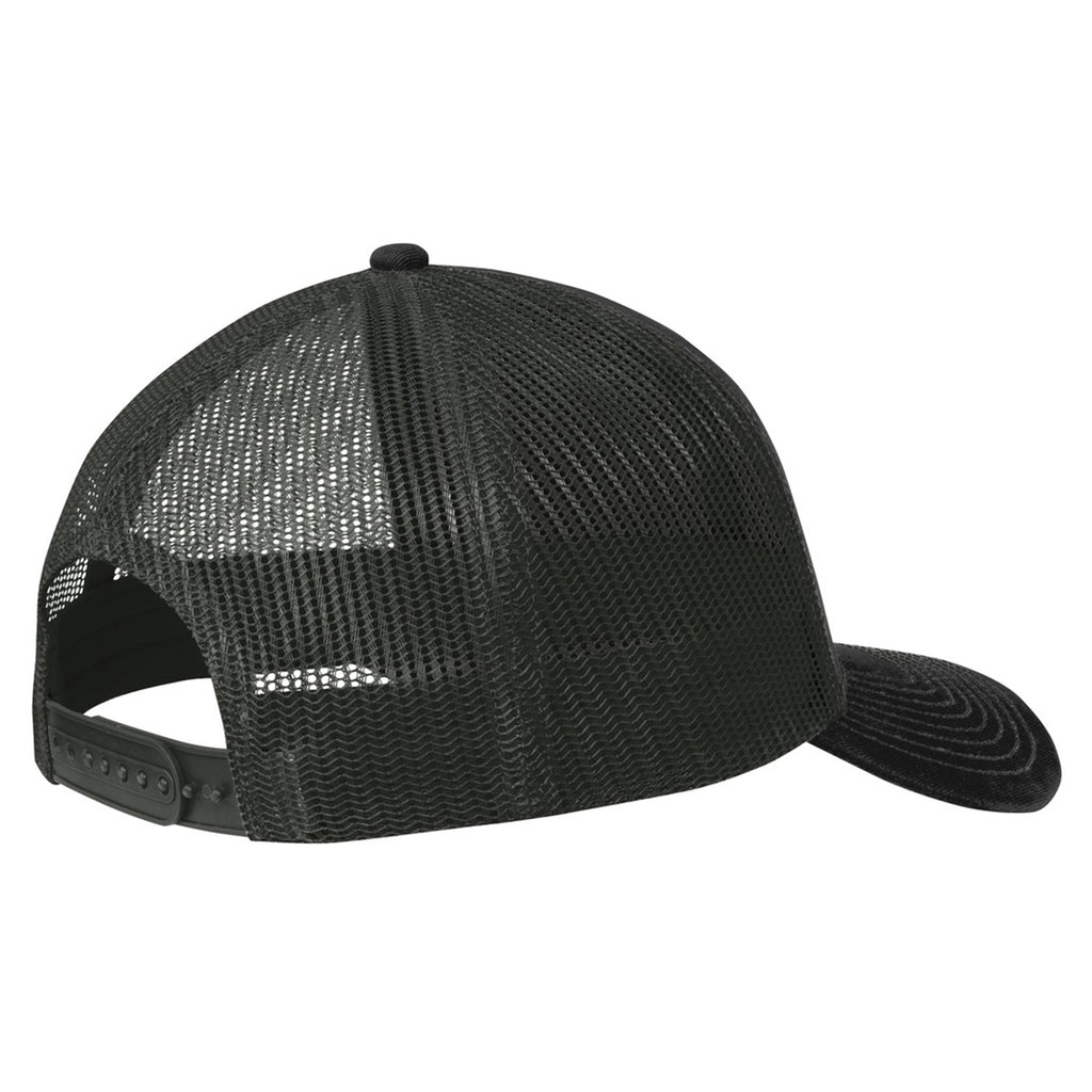 Port Authority Black/Grey Steel Snapback Trucker Cap