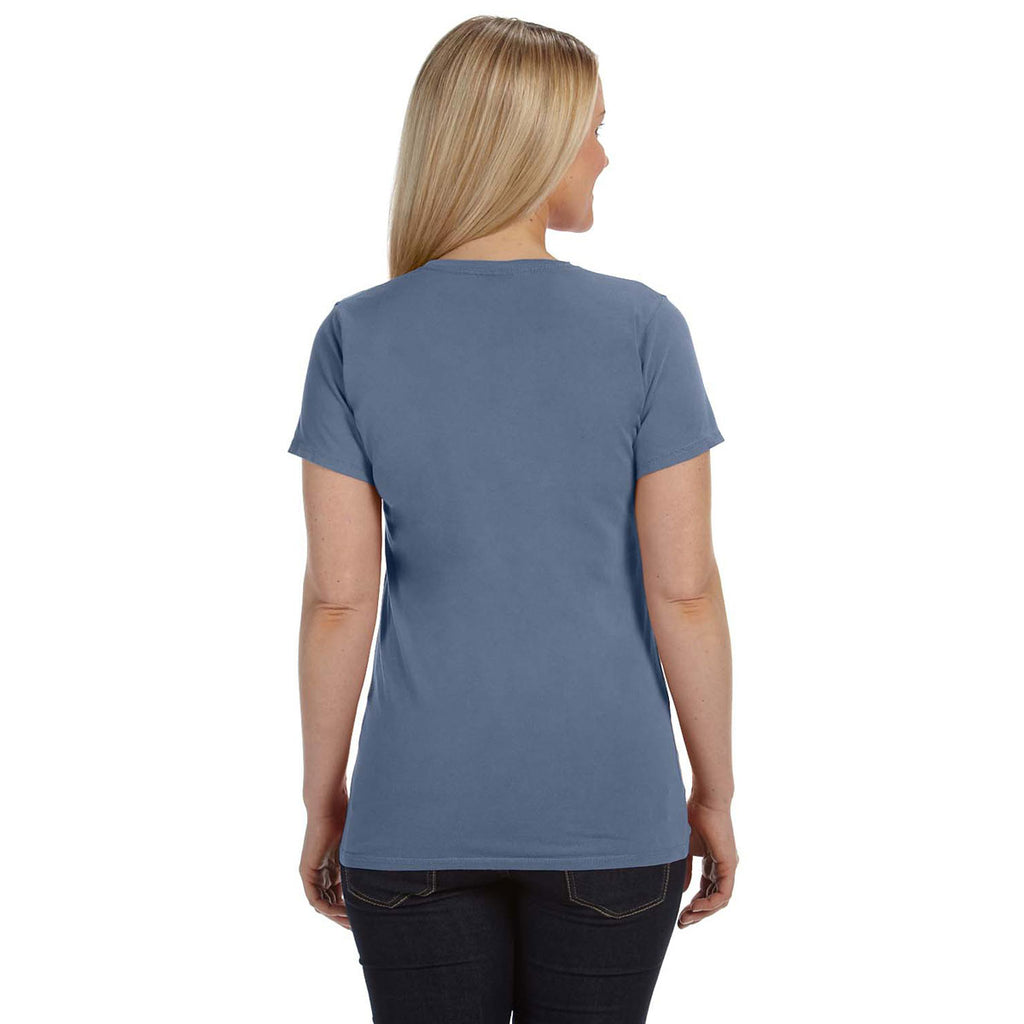 Comfort Colors Women's Blue Jean 4.8 Oz. Fitted T-Shirt