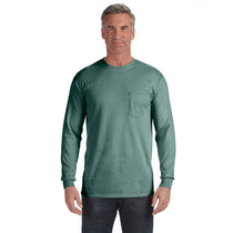 Comfort Colors Men's Light Green 6.1 Oz. Long-Sleeve Pocket T-Shirt
