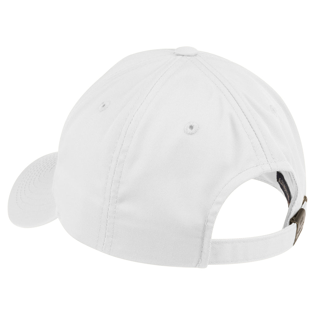 Port Authority White Fine Twill Cap