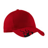 Port Authority Red/Black Racing Cap with Flames