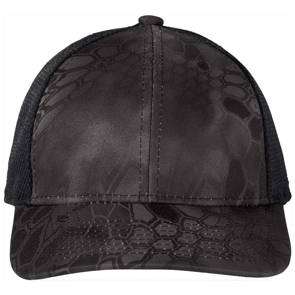 Port Authority Kryptek Typhoon/Black Snapback Performance Camouflage Mesh Back Cap