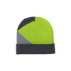 Port Authority Charge Green/ Graphite/ Silver Cuffed Colorblock Beanie