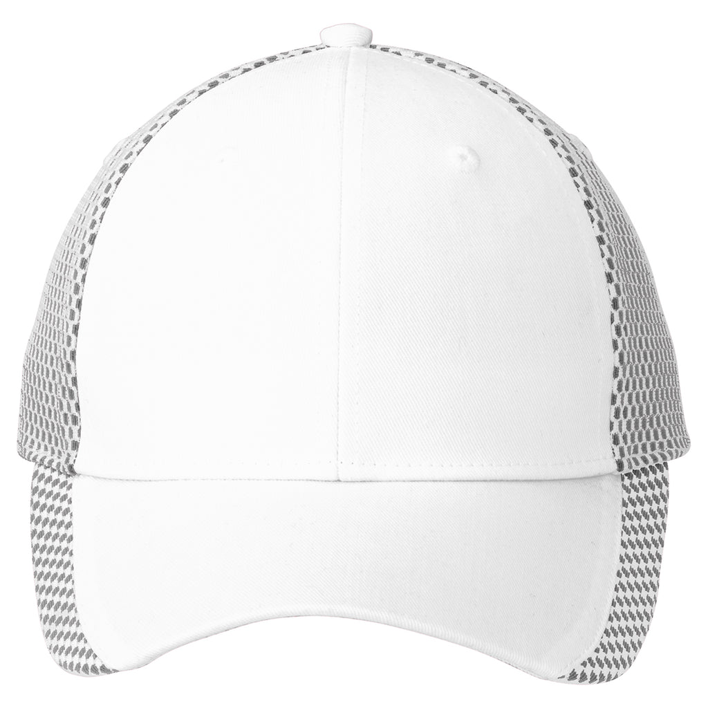 Port Authority White/Black Two-Color Mesh Back Cap