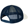 Port Authority Ivory/Navy 5-Panel Twill Foam Trucker Cap