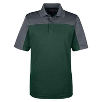 Core 365 Men's Forest/Carbon Balance Colorblock Performance Pique Polo
