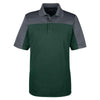 Core 365 Men's Forest/Carbon Balance Colorblock Performance Pique Polo