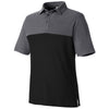 Core 365 Men's Black/Carbon Heather Fusion ChromaSoft Colorblock Polo