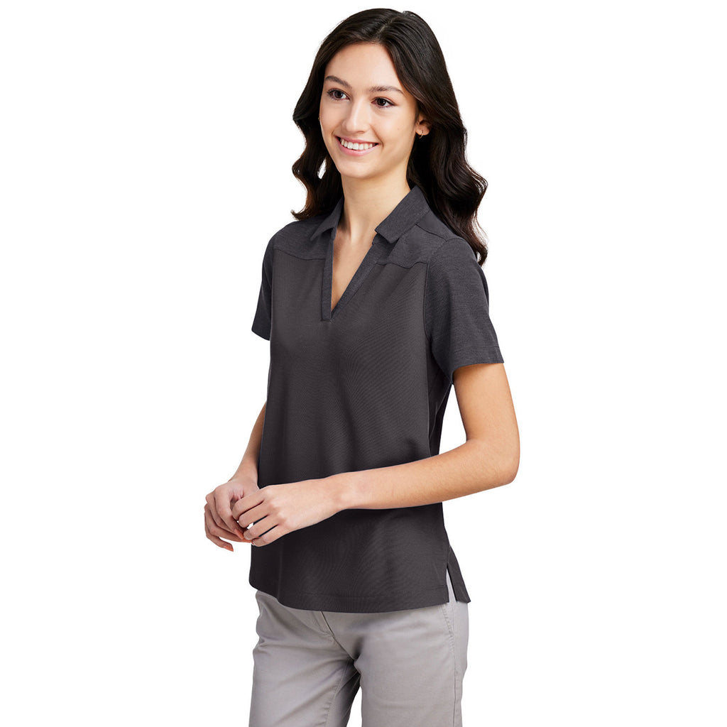 Core 365 Women's Carbon/Carbon Heather Fusion ChromaSoft Colorblock Polo