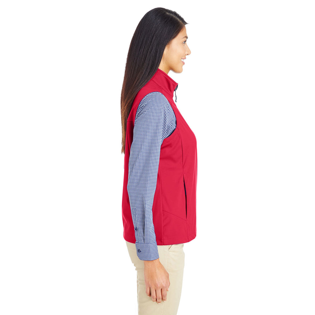 Core 365 Women's Classic Red Techno Lite Three-Layer Knit Tech Quarter Zip Vest