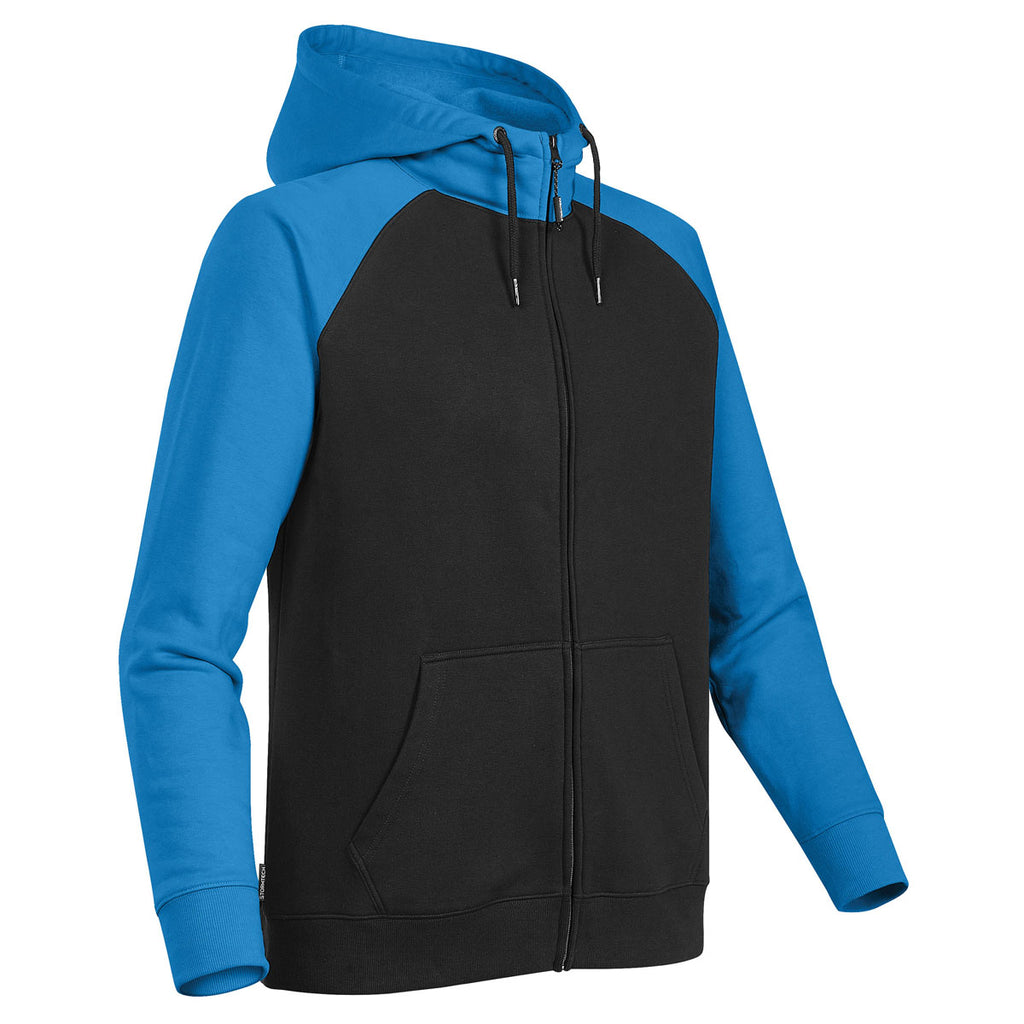 Stormtech Men's Black/Electric Blue Omega Two-Tone Zip Hoody