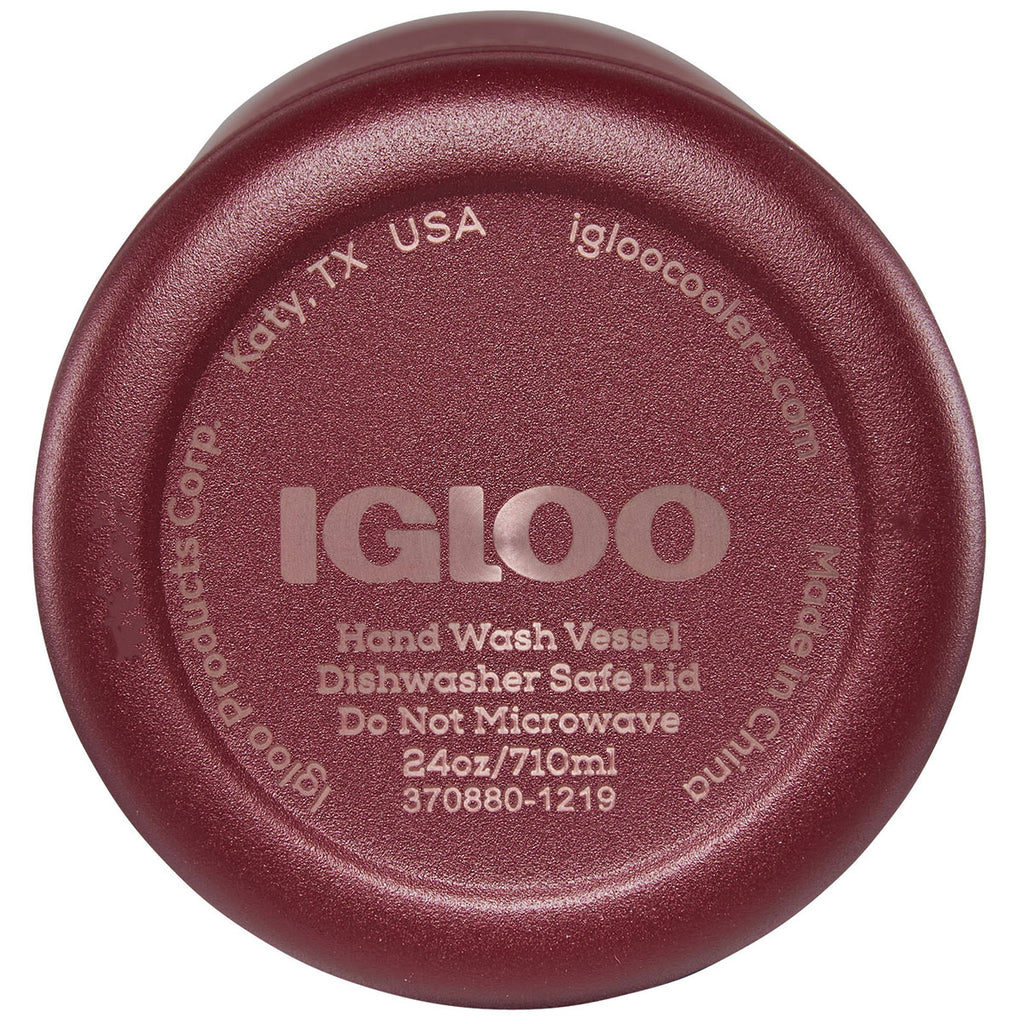 Igloo Burgundy 24 oz. Vacuum Insulated Bottle